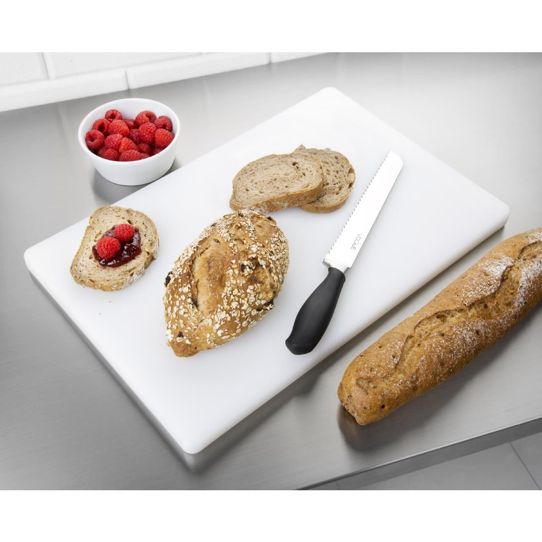 Hygiplas Thick Low Density White Chopping Board 450x300x20mm - DM001  Hygiplas   