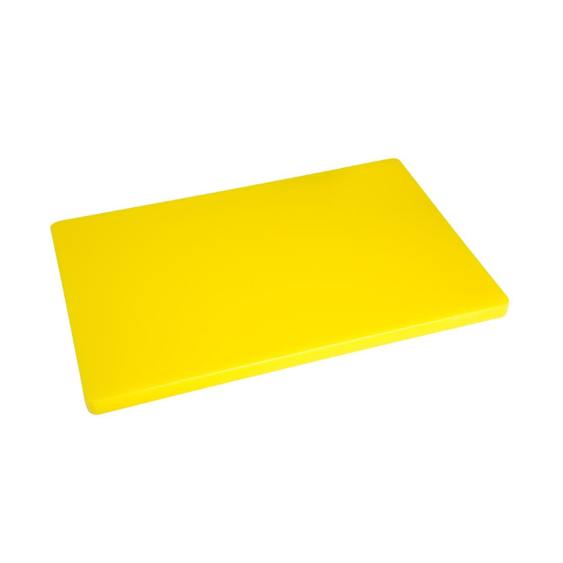 Hygiplas Thick Low Density Yellow Chopping Board Large 600x450x20mm - HC884  Hygiplas   