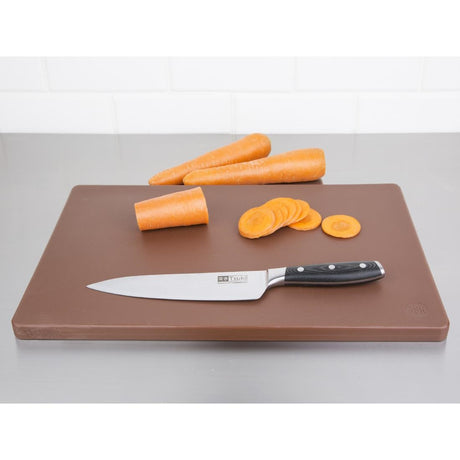 Hygiplas Thick Low Density Brown Chopping Board 450x300x20mm - DM003  Hygiplas   