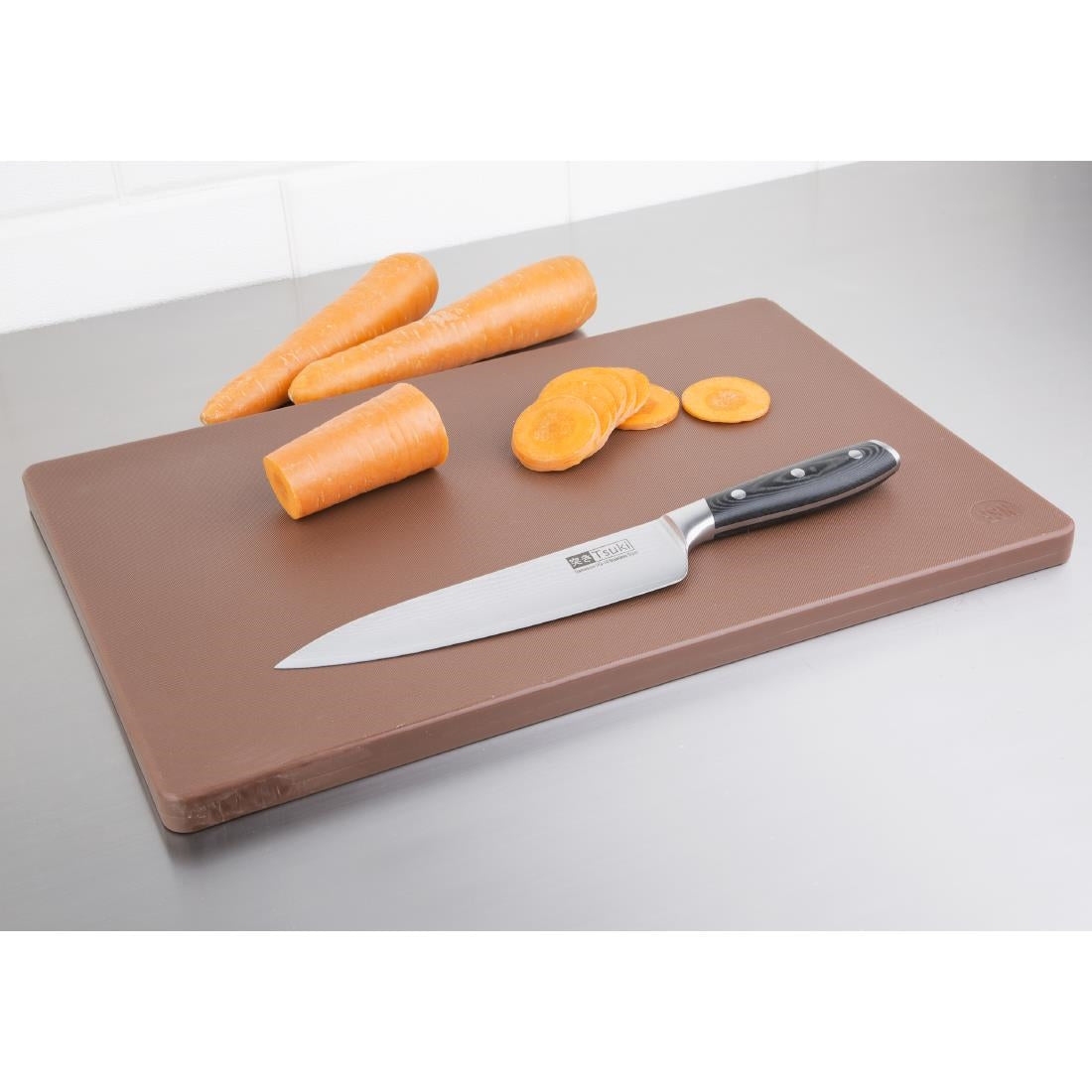 Hygiplas Thick Low Density Brown Chopping Board 450x300x20mm - DM003  Hygiplas   