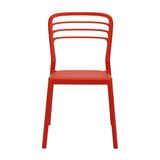 Newquay Ocean Plastic Outdoor Chair in Red (Pack of 4) - DM087 Plastic Chairs Everyday   
