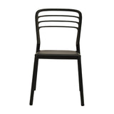 Newquay Ocean Plastic Outdoor Chair in Black (Pack of 4) - DM088 Plastic Chairs Everyday   