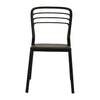 Newquay Ocean Plastic Outdoor Chair in Black (Pack of 4) - DM088 Plastic Chairs Everyday   