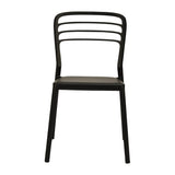 Newquay Ocean Plastic Outdoor Chair in Black (Pack of 4) - DM088 Plastic Chairs Everyday   