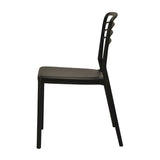 Newquay Ocean Plastic Outdoor Chair in Black (Pack of 4) - DM088 Plastic Chairs Everyday   