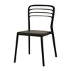 Newquay Ocean Plastic Outdoor Chair in Black (Pack of 4) - DM088 Plastic Chairs Everyday   