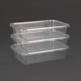 Fiesta Plastic Microwavable Containers With Lid Small 500ml (Pack of 250) - DM181 Takeaway Food Containers Fiesta   