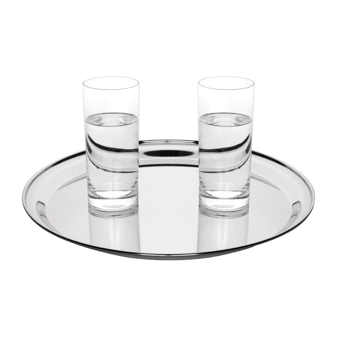 Olympia Stainless Steel Round Service Tray 355mm - DM193  Olympia   