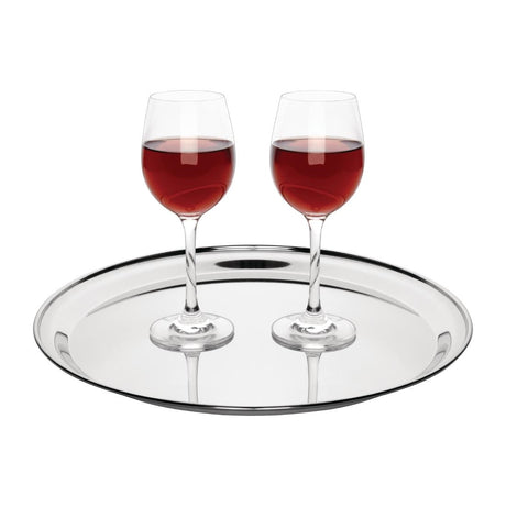 Olympia Stainless Steel Round Service Tray 355mm - DM193  Olympia   