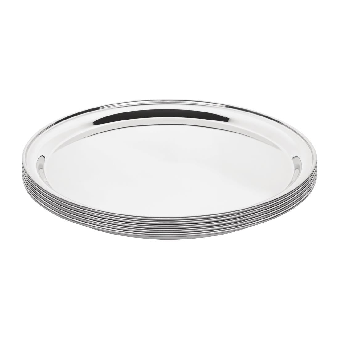 Olympia Stainless Steel Round Service Tray 405mm - DM194  Olympia   