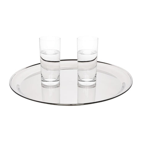 Olympia Stainless Steel Round Service Tray 405mm - DM194  Olympia   