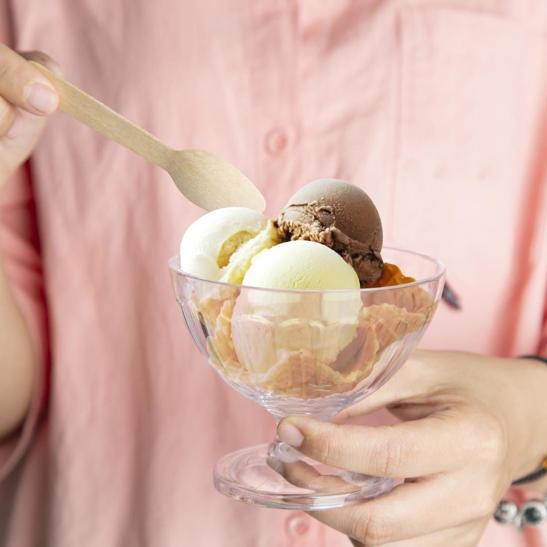 Olympia Kristallon Polycarbonate Sundae Glasses 200ml (Pack of 12) - DM272 Dessert and Sundae Glasses Olympia   