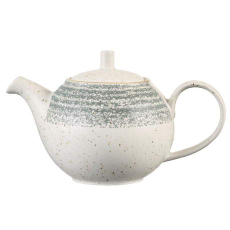 Churchill Studio Prints Homespun Stone Grey Teapot 426ml (Pack of 4) - DM427 Churchill Super Vitrified Churchill   