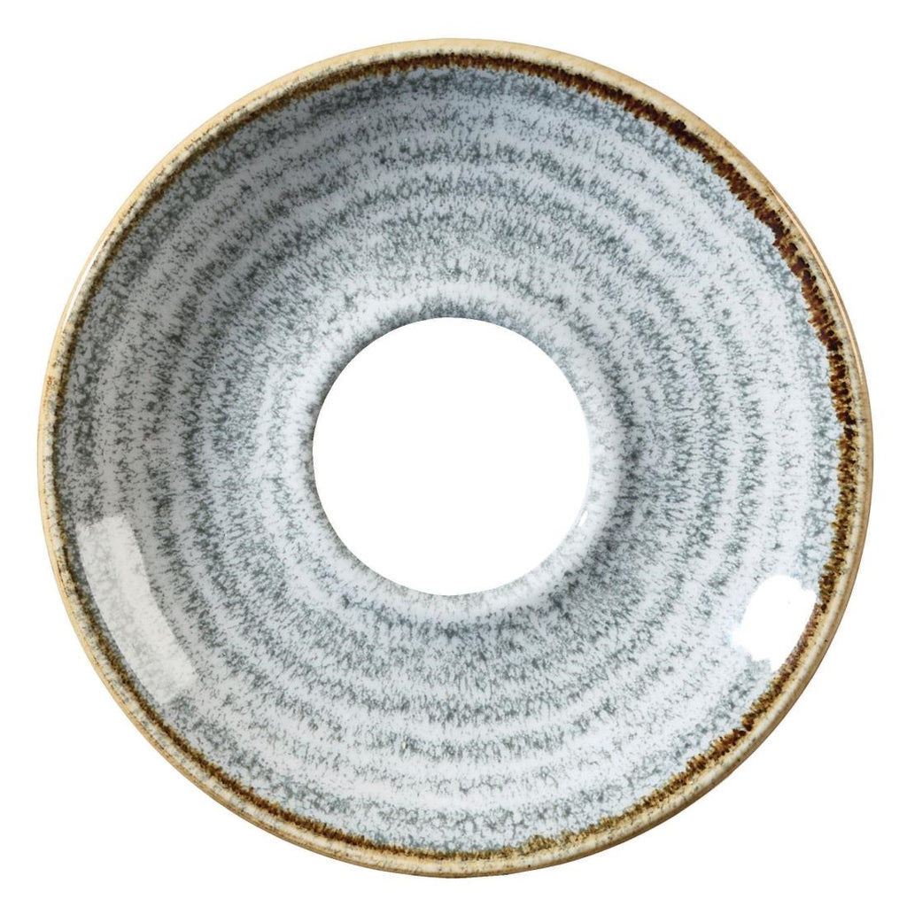 Churchill Studio Prints Stone Cappuccino Saucers Grey 156mm (Pack of 12) - DM428 Churchill Super Vitrified Churchill   