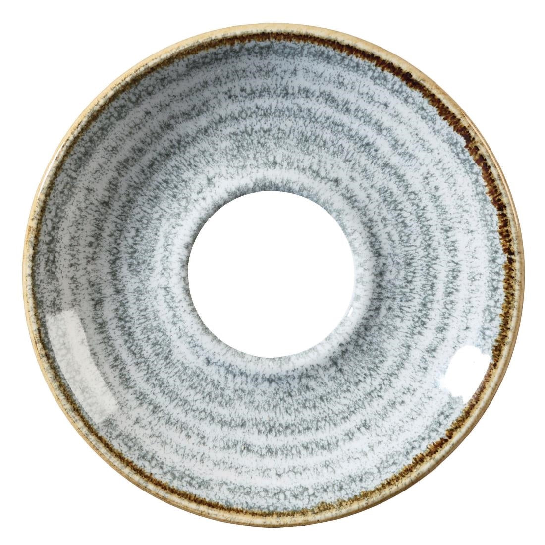 Churchill Studio Prints Stone Cappuccino Saucers Grey 156mm (Pack of 12) - DM428 Churchill Super Vitrified Churchill   