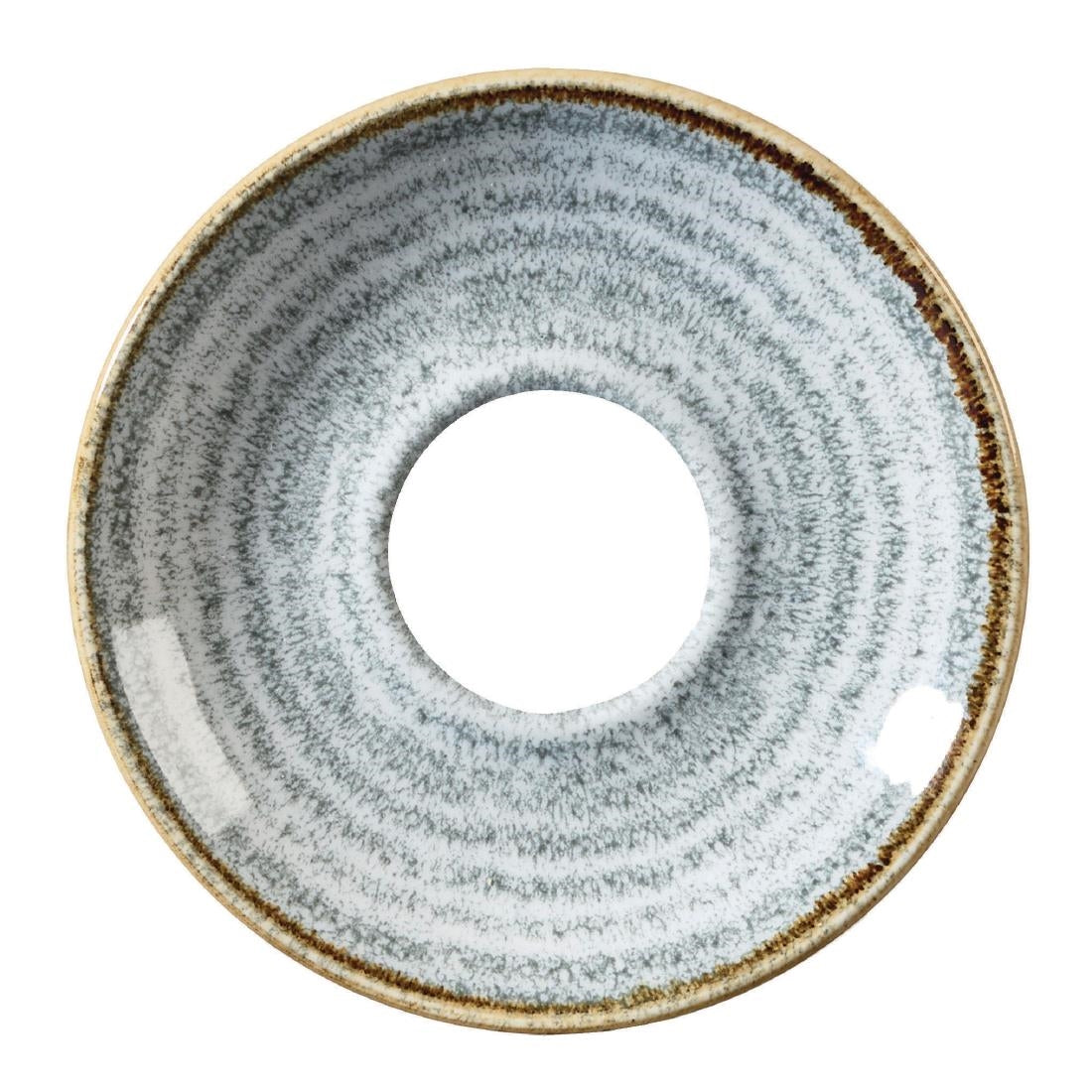 Churchill Studio Prints Homespun Stone Grey Espresso Saucer 118mm - DM429 Churchill Super Vitrified Churchill   