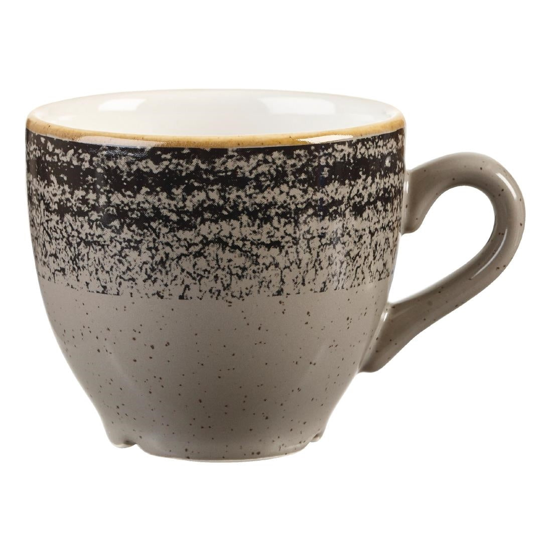 Churchill Studio Prints Homespun Charcoal Black Espresso Cup 100ml 3.5oz - DM430 Cups and Mugs Churchill