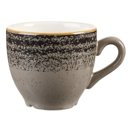 Churchill Studio Prints Homespun Charcoal Black Espresso Cup 100ml 3.5oz - DM430 Cups and Mugs Churchill