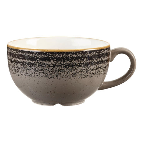 Churchill Studio Prints Homespun Charcoal Black Cappuccino Cup 227ml 8oz - DM431 Cups and Mugs Churchill