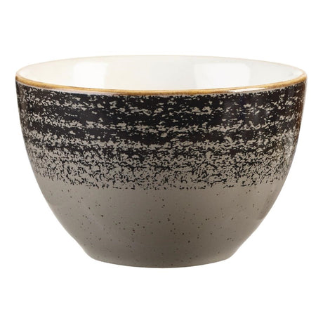 Churchill Studio Prints Homespun Charcoal Black Sugar Bowl 227ml 8oz - DM433 Bowls Churchill