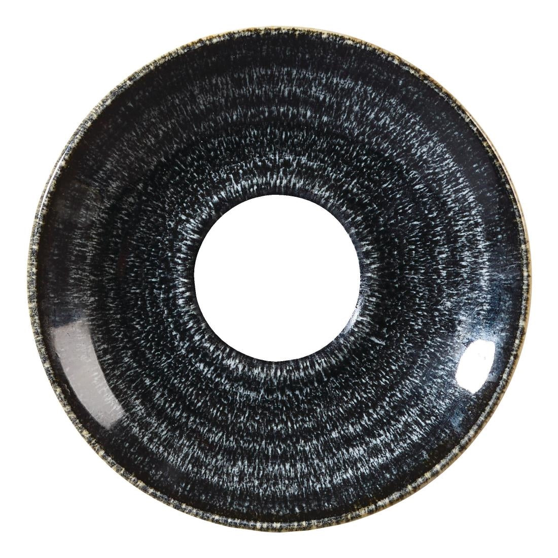 Churchill Studio Prints Homespun Charcoal Black Cappuccino Saucer 156mm - DM435 Churchill Super Vitrified Churchill   