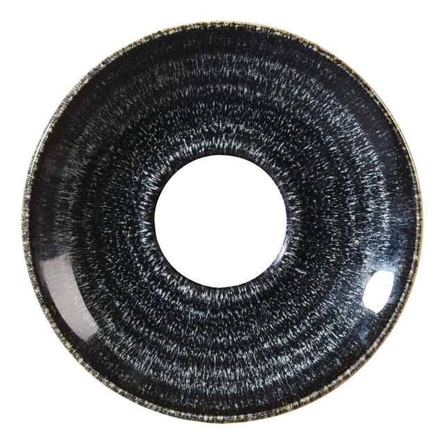 Churchill Studio Prints Homespun Charcoal Black Cappuccino Saucer 156mm - DM435 Churchill Super Vitrified Churchill   
