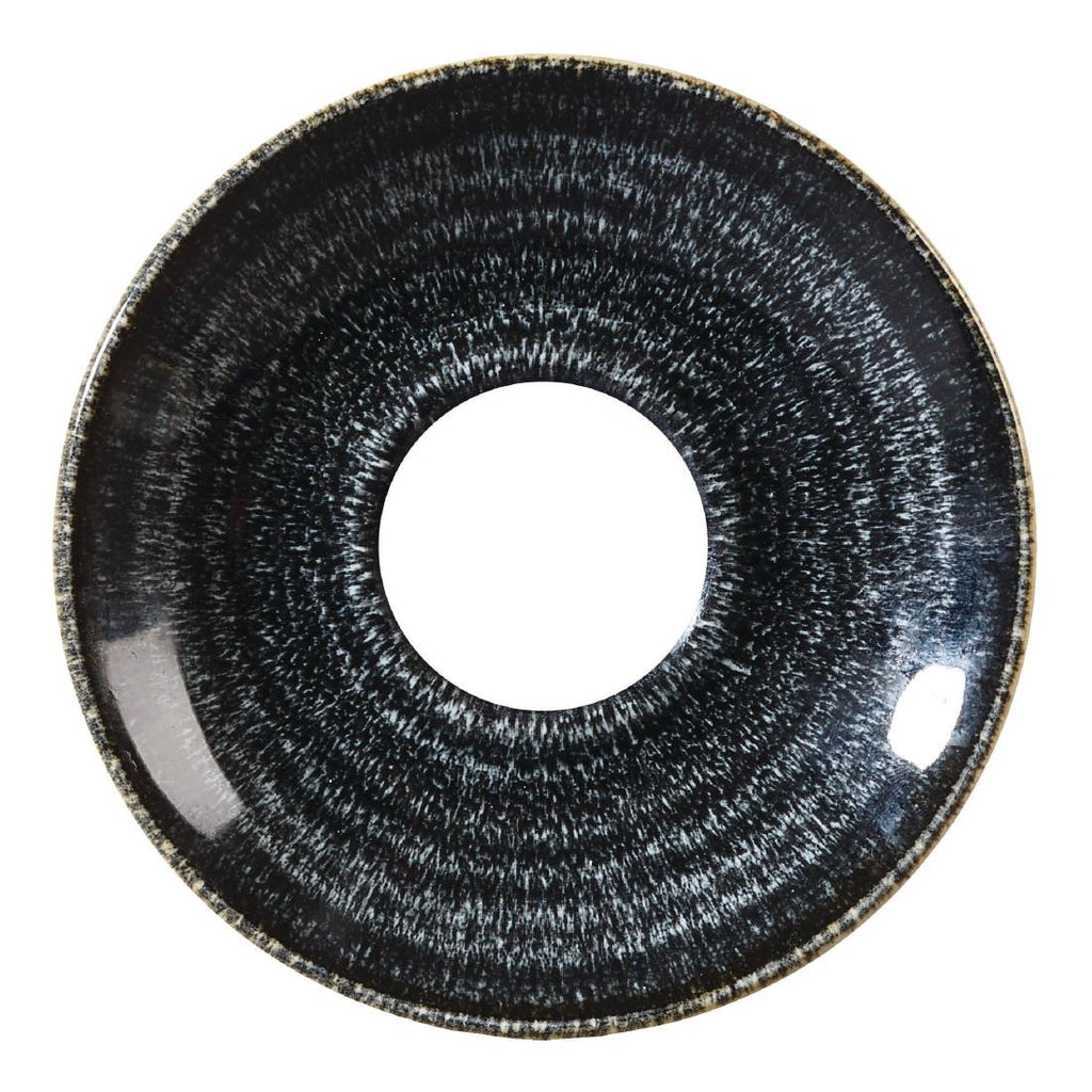 Churchill Studio Prints Homespun Charcoal Black Espresso Saucer 118mm - DM436 Churchill Super Vitrified Churchill   