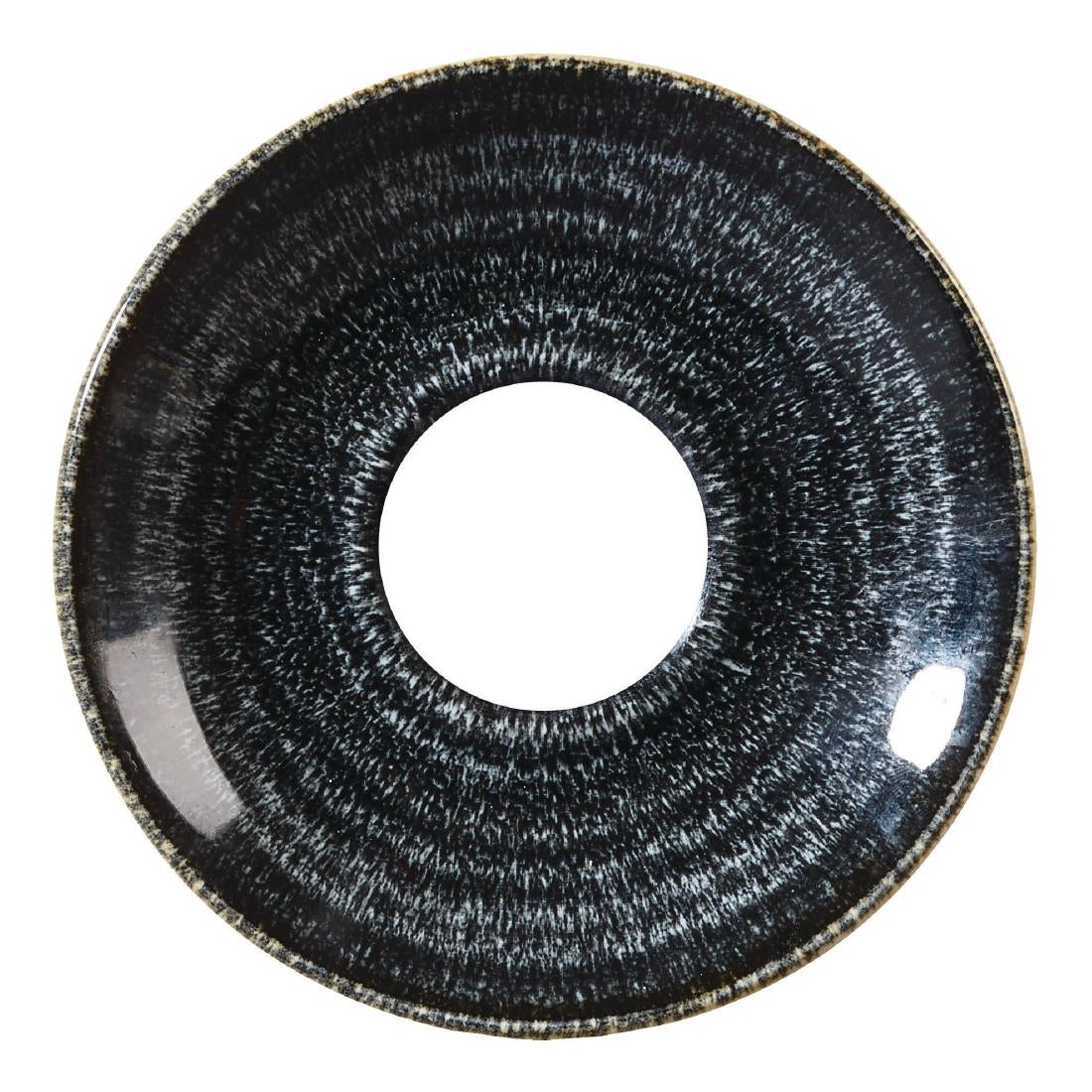 Churchill Studio Prints Homespun Charcoal Black Espresso Saucer 118mm - DM436 Churchill Super Vitrified Churchill   