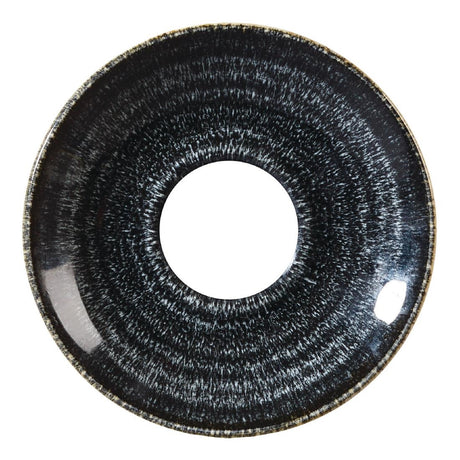 Churchill Studio Prints Homespun Charcoal Black Espresso Saucer 118mm - DM436 Churchill Super Vitrified Churchill   