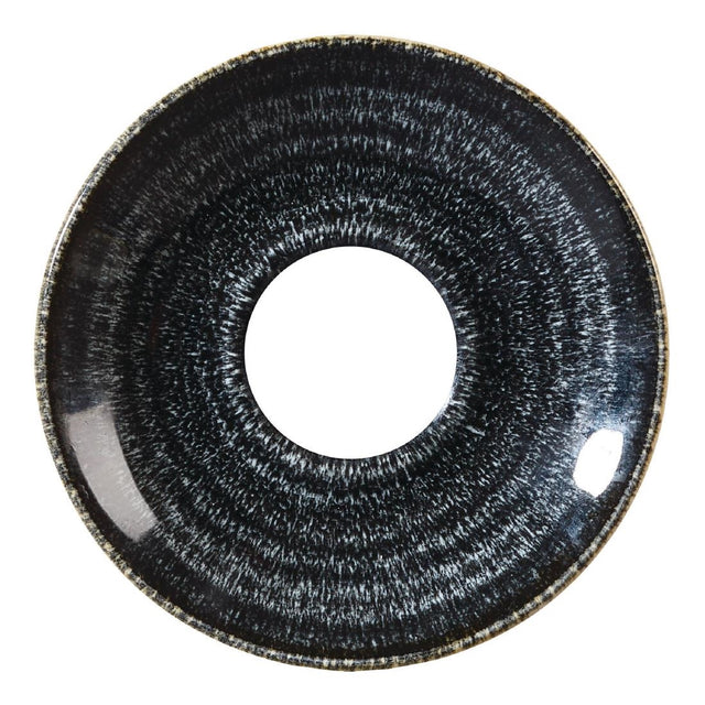 Churchill Studio Prints Homespun Charcoal Black Espresso Saucer 118mm - DM436 Churchill Super Vitrified Churchill   