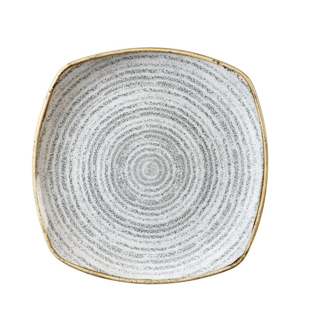 Churchill Studio Prints Homespun Stone Grey Square Plate 215mm - DM438 Plates Churchill