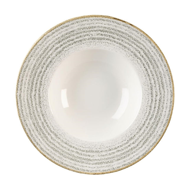 Churchill Studio Prints Homespun Stone Grey Wide Rim Bowl 280mm (Pack of 12) - DM442 Bowls Churchill