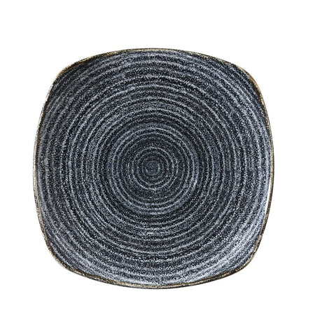 Churchill Studio Prints Homespun Charcoal Black Square Plate 215mm - DM445 Plates Churchill