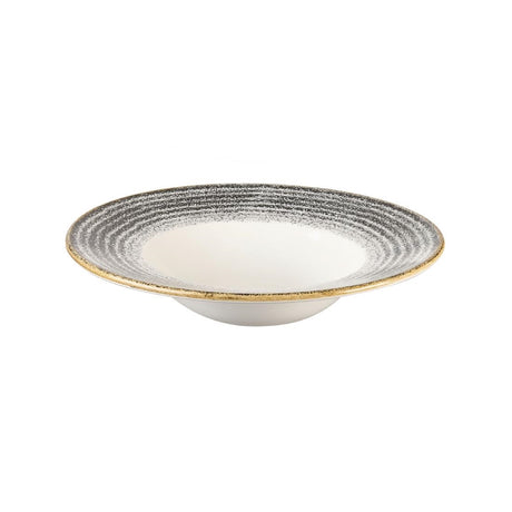 Churchill Studio Prints Homespun Charcoal Black Wide Rim Bowl 240mm - DM450 Bowls Churchill
