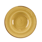Churchill Stonecast Round Wide Rim Bowl Mustard Seed Yellow 240mm (Pack of 12) - DM469 Bowls Churchill