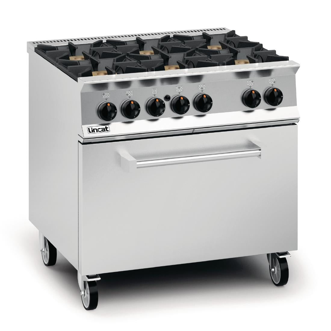 Lincat Opus 800 Natural Gas 6 Burner Range with Drop Down Door OG8002/N - DM503-N  Lincat   