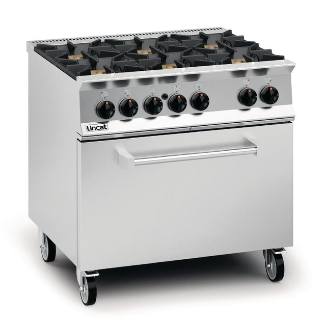 Lincat Opus 800 Natural Gas 6 Burner Range with Drop Down Door OG8002/N - DM503-N  Lincat   