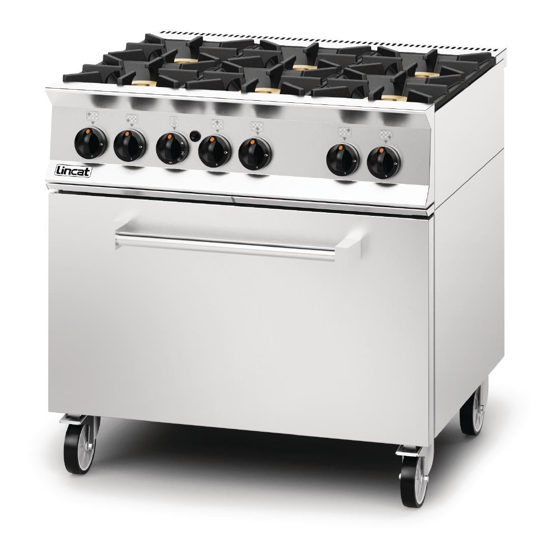 Lincat Opus 800 Natural Gas 6 Burner Range with Drop Down Door OG8002/N - DM503-N  Lincat   