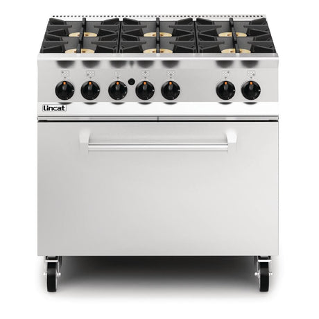 Lincat Opus 800 Natural Gas 6 Burner Range with Drop Down Door OG8002/N - DM503-N  Lincat   