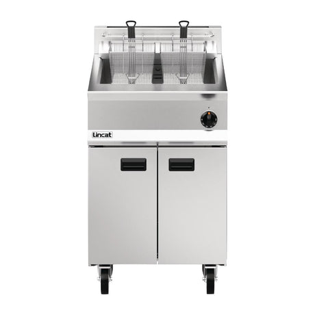 Lincat Opus 800 Single Tank Twin Basket Free Standing Natural Gas Fryer 600mm OG8107 - DM534-N Freestanding Gas Fyers Lincat