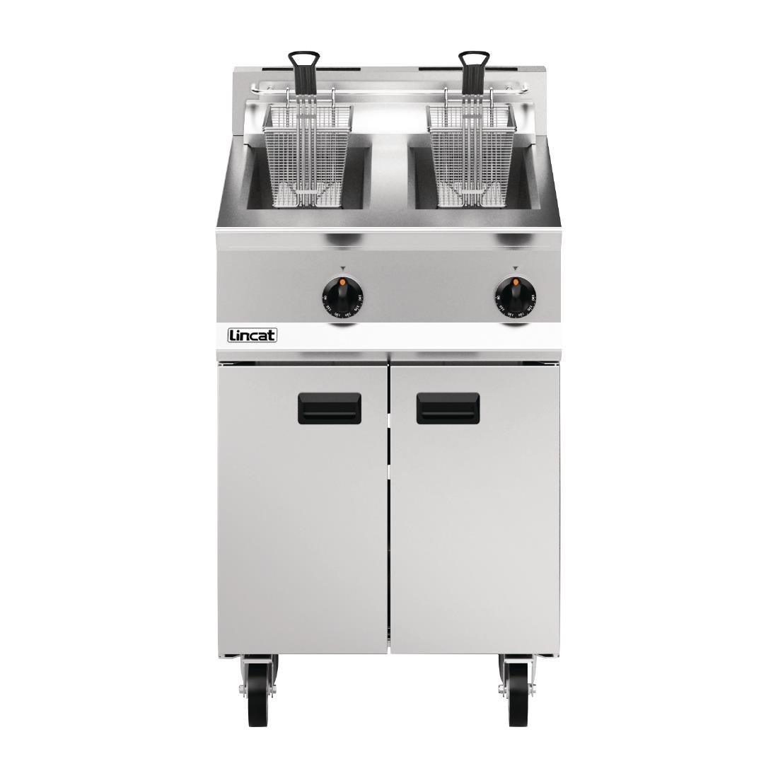 Lincat Opus 800 Twin Tank Twin Basket Free Standing Propane Gas Fryer OG8111 - DM538-P Freestanding Gas Fyers Lincat