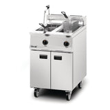 Lincat Opus 800 Twin Tank Twin Basket Free Standing Natural Gas Filtration Fryer OG8111/OP - DM539-N Freestanding Gas Fyers Lincat
