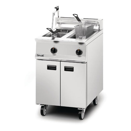 Lincat Opus 800 Twin Tank Twin Basket Free Standing Propane Gas Filtration Fryer OG8111/OP - DM539-P Freestanding Gas Fyers Lincat