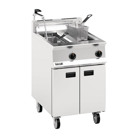 Lincat Opus 800 Twin Tank Twin Basket Free Standing Propane Gas Filtration Fryer OG8111/OP - DM539-P Freestanding Gas Fyers Lincat