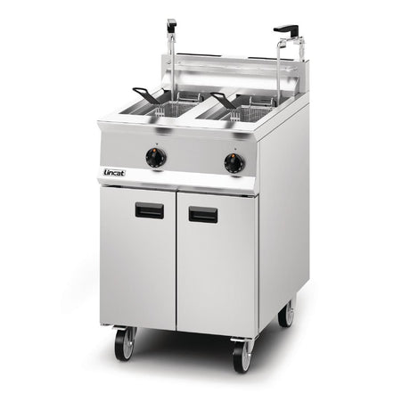 Lincat Opus 800 Twin Tank Twin Basket Free Standing Natural Gas Dual Filtration Fryer OG8111/OP2 - DM540-N Freestanding Gas Fyers Lincat