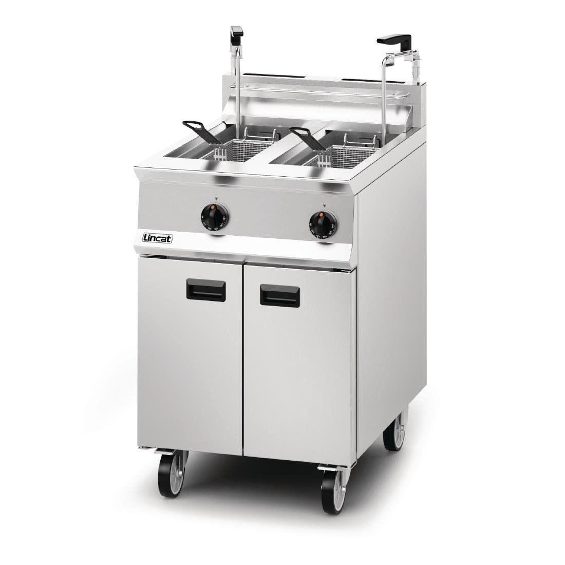 Lincat Opus 800 Twin Tank Twin Basket Free Standing Propane Gas Dual Filtration Fryer OG8111/OP2 - DM540-P Freestanding Gas Fyers Lincat