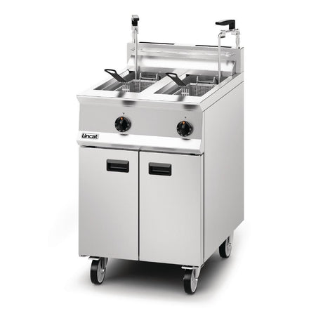 Lincat Opus 800 Twin Tank Twin Basket Free Standing Propane Gas Dual Filtration Fryer OG8111/OP2 - DM540-P Freestanding Gas Fyers Lincat