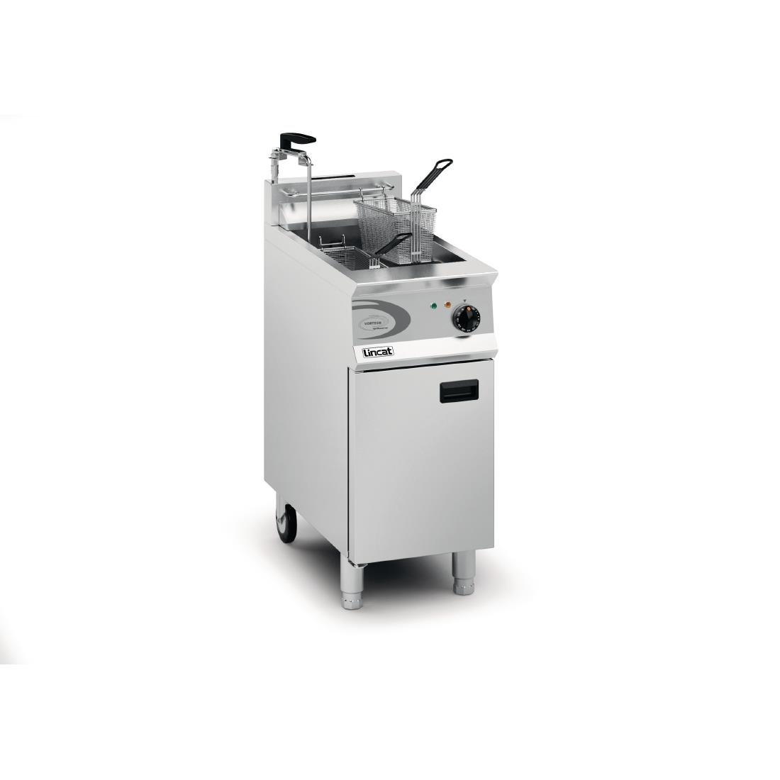 Lincat Vortech Single Tank Twin Basket Free Standing Propane Gas Filtration Fryer OG8115/OP - DM541-P Freestanding Gas Fyers Lincat