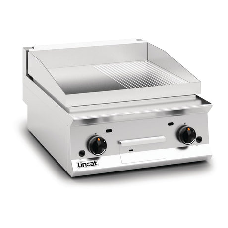 Lincat Opus 800 Half Ribbed Natural Gas Griddle OG8201/R/N - DM546-N  Lincat   