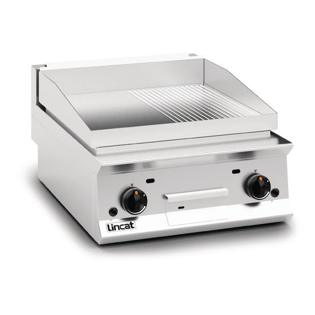Lincat Opus 800 Half Ribbed Natural Gas Griddle OG8201/R/N - DM546-N  Lincat   